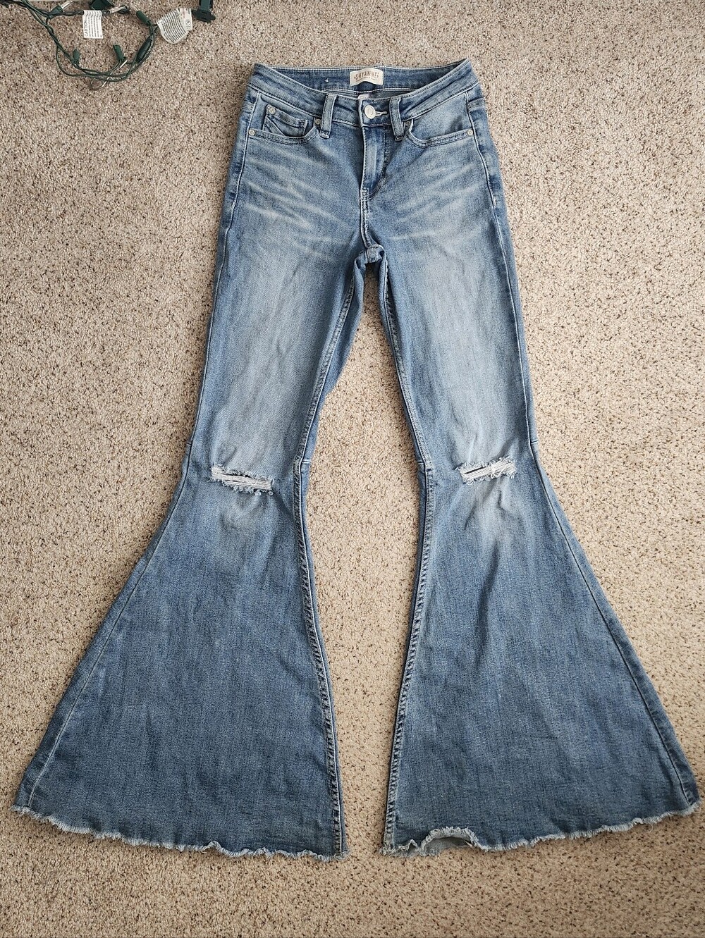 Shyanne Light Blue Distressed Flare Jeans